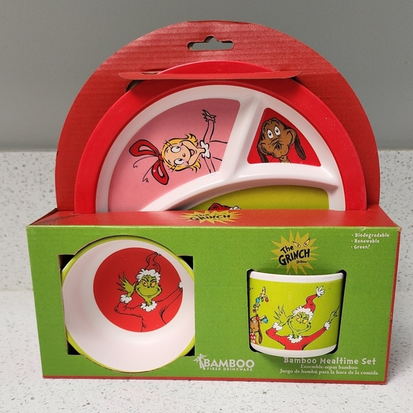 The Grinch Dining The Grinch Bamboo Mealtime Set Poshmark